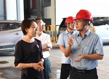 湖南省工會副主席、黨組成員來我企實行調研