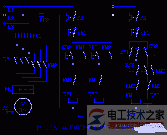 三相異步電動機正反轉控制線路圖3